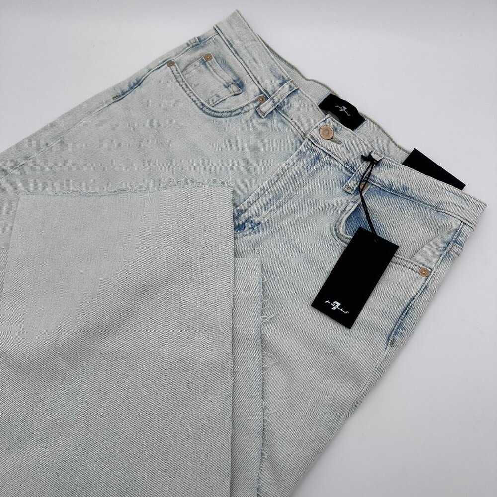 7 For All Mankind Women's Luxe Vintage Cropped Alexa Jean, Size 29, Maui Blue